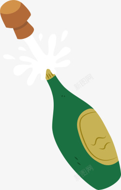 节日新年庆祝香槟素材