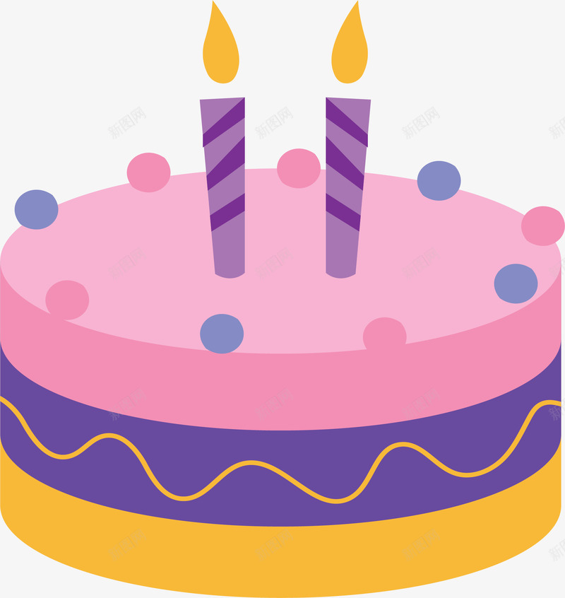 粉红圆形生日蛋糕矢量图ai免抠素材_88icon https://88icon.com 圆形蛋糕 庆祝生日 生日蛋糕 矢量png 粉红蛋糕 蛋糕 矢量图
