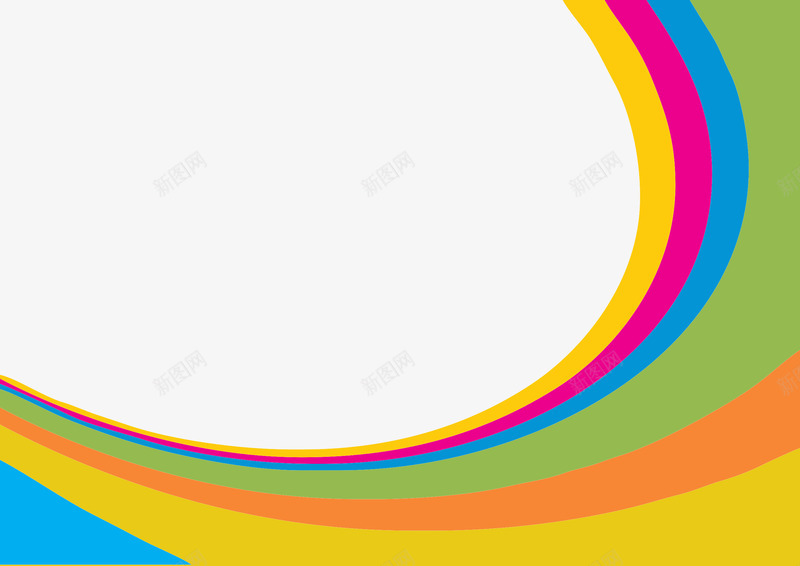 弧度色彩条png免抠素材_88icon https://88icon.com 多种颜色 弧度 条纹