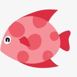 红色的斑点鱼动物矢量图素材