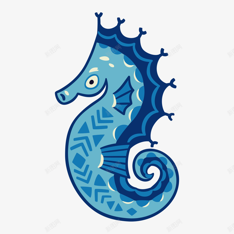 创意世界海洋日蓝色海马矢量图ai免抠素材_88icon https://88icon.com 世界海洋日 创意设计 卡通 小动物 海洋 海马 蓝色 鱼类 矢量图