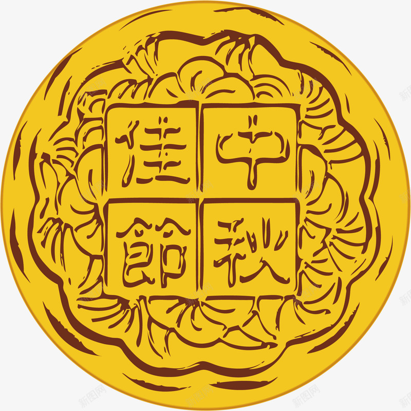 中秋月饼矢量图ai免抠素材_88icon https://88icon.com 中秋节 月饼 节日 食品 矢量图