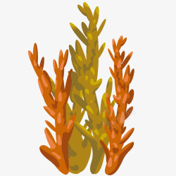 手绘海底珊瑚矢量图素材