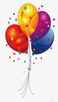 彩色庆祝气球素材