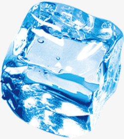 创意手绘摄影蓝色的冰块效果素材