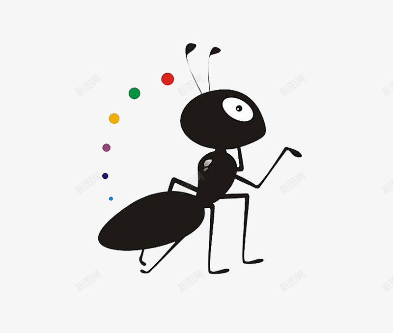 彩色蚂蚁png免抠素材_88icon https://88icon.com 动物 卡通 可爱 素材 色彩
