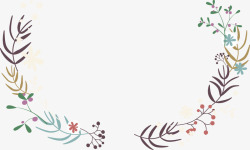 边框花边底纹绿叶藤蔓素材