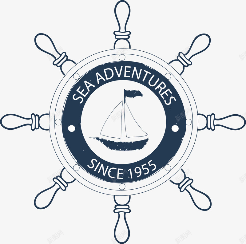 蓝色罗盘png免抠素材_88icon https://88icon.com 实用 帆布 帆船 手绘 海洋冒险 罗盘 蓝色 转盘