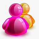 色彩斑斓的水晶MSN各种状态图标用户群图标