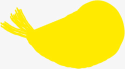 黄色淡雅色彩抽象小鸟素材