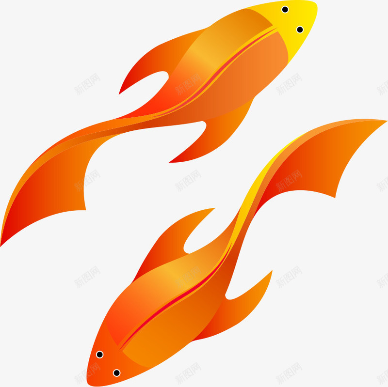 红色鲤鱼矢量图ai免抠素材_88icon https://88icon.com 卡通鱼 水中生物 海洋生物 海洋鱼 海鱼 矢量鱼 鱼 鱼儿 鲤鱼 矢量图