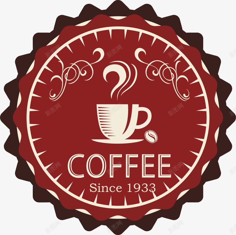 小清新红色卡片png免抠素材_88icon https://88icon.com coffee 卡片 小清新 文艺 杯子 碟子 红色 藤蔓