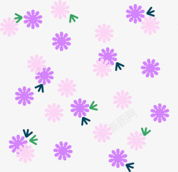 紫色小花花纹底纹素材
