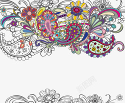 复杂复古花纹素材