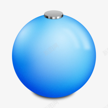 圣诞节装饰品蓝色彩蛋图标图标