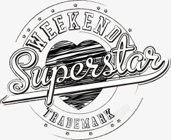 英文印花图案矢量图素材