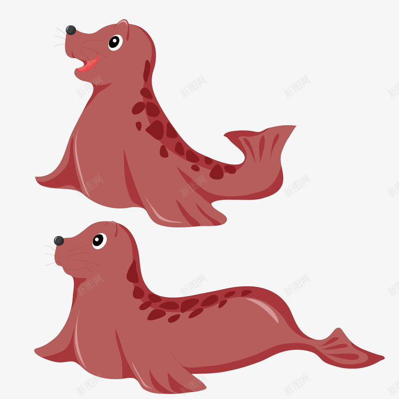 可爱的卡通小海豹png免抠素材_88icon https://88icon.com 动物 卡通 可爱 海洋动物 海豹