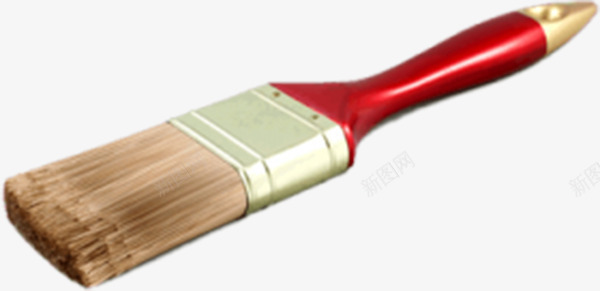 木柄墙刷png免抠素材_88icon https://88icon.com 产品实物 刷子 红色笔刷 软笔刷