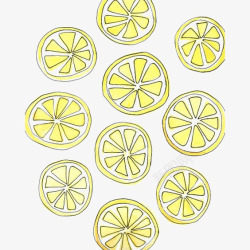 柠檬印花手绘柠檬高清图片