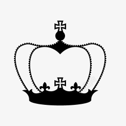 线稿皇冠装饰图案素材