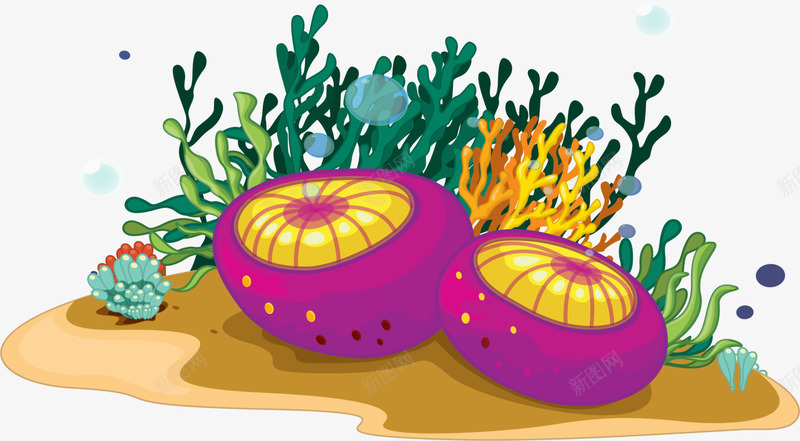 世界海洋日海底世界png免抠素材_88icon https://88icon.com 世界海洋日 海底世界 海洋植物 海洋生物 珊瑚 绿色水草