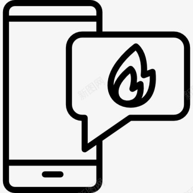 火焰圈素材智能手机图标图标