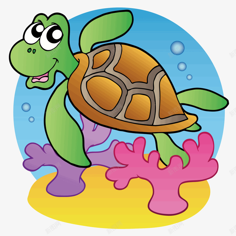 游行的小乌龟png免抠素材_88icon https://88icon.com 动物 卡通 卡通小乌龟 小海龟 海洋 游泳的小龟