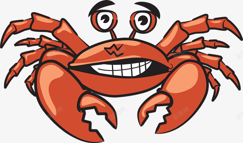 卡通螃蟹png免抠素材_88icon https://88icon.com 大闸蟹 海洋生物 海鲜 螃蟹