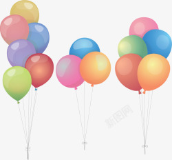 节日派对庆祝气球矢量图素材