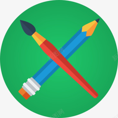 彩色铅笔背景学校物质图标图标