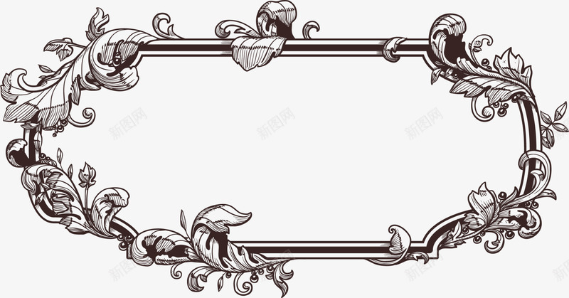 黑色藤蔓框架png免抠素材_88icon https://88icon.com 树叶框架 树藤 植物 简约框架 边框纹理 黑色藤蔓