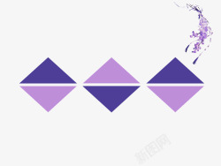 紫色花藤ppt模板素材