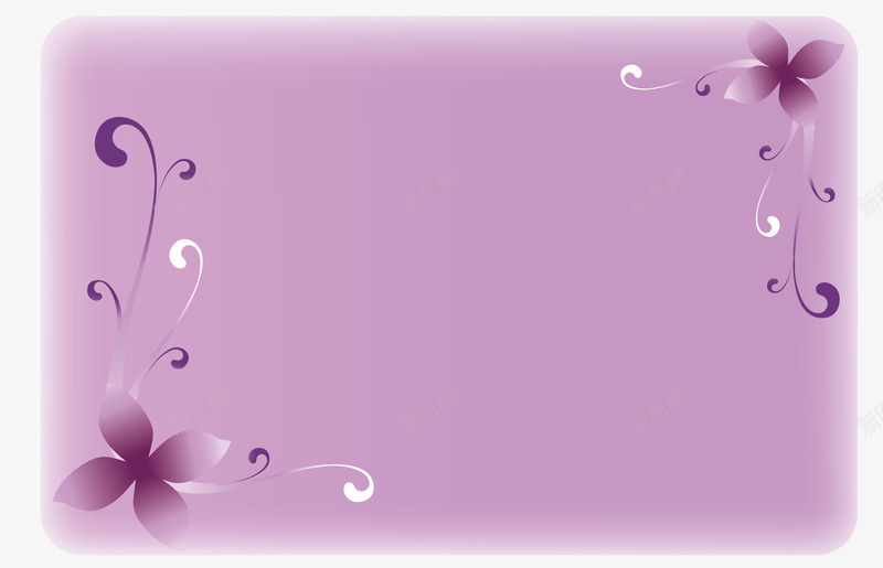 紫色姓名框png免抠素材_88icon https://88icon.com 姓名框 小花 手绘 紫色 花藤
