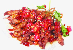 中秋节食材中秋节肉串烧烤食材高清图片