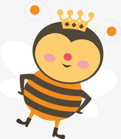 戴皇冠的小蜜蜂素材