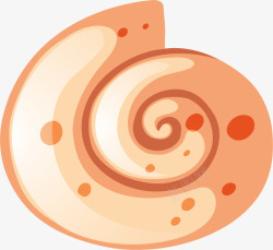 海洋生物橙色贝壳素材