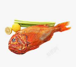 新西兰长寿鱼长寿鱼和柠檬图高清图片