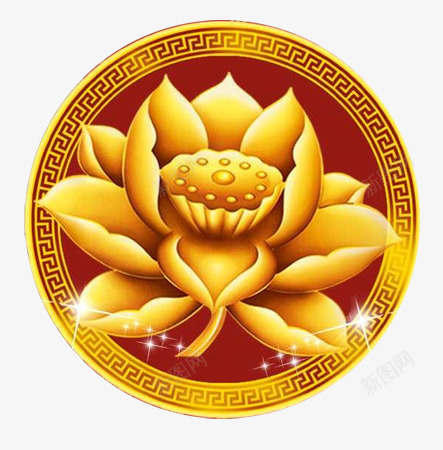 中秋金色莲花元素png免抠素材_88icon https://88icon.com 中秋 中秋金色莲花元素 元素 金色莲花