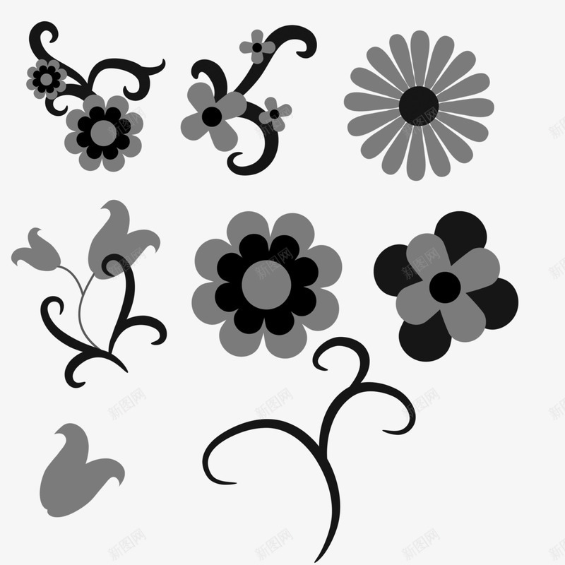 PS花朵笔刷png免抠素材_88icon https://88icon.com 工具 效果 绘图 花纹 装饰