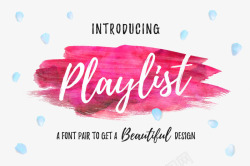 粉色playlist笔刷造型素材