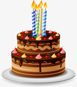 卡通巧克力蛋糕素材