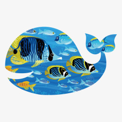 卡通可爱世界海洋日海豚矢量图素材