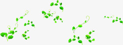 绿色清爽花藤树叶装饰素材