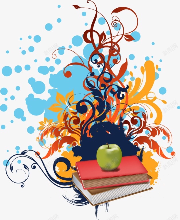 梦幻彩色花藤图案png免抠素材_88icon https://88icon.com 图案 彩色花藤 梦幻