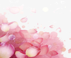 柔和色彩浪漫柔和色彩水彩画花瓣高清图片