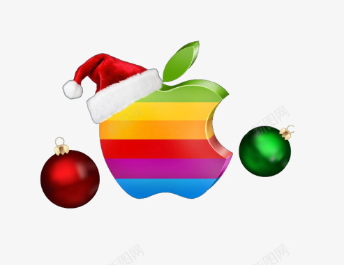韩国色彩素材圣诞元素的苹果标识图标图标