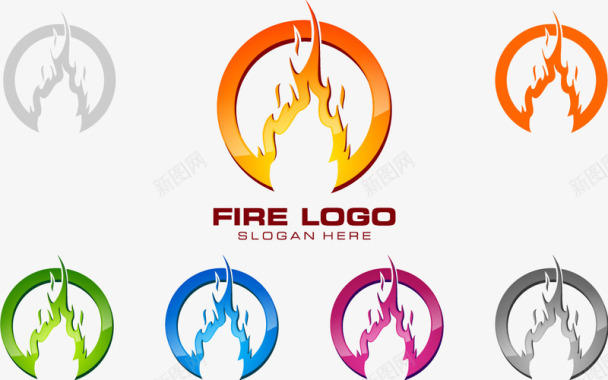 公司标志设计火焰logo图标图标