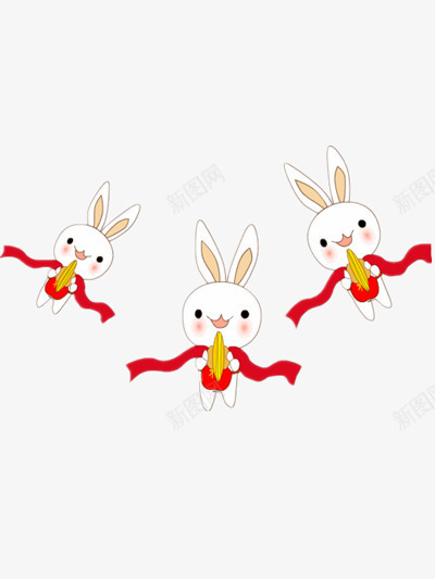 庆祝的兔子png免抠素材_88icon https://88icon.com 兔子 可爱 喜庆 庆祝 打锣 装饰图片