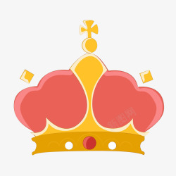 卡通角色扮演国王的皇冠矢量图素材
