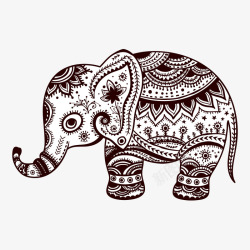 动物大象印花素材